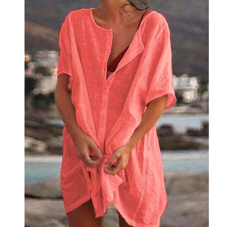 💁♀️Vruća rasprodaja 🔥 Ženska široka dugačka košulja od pamuka i lana (S-8XL)