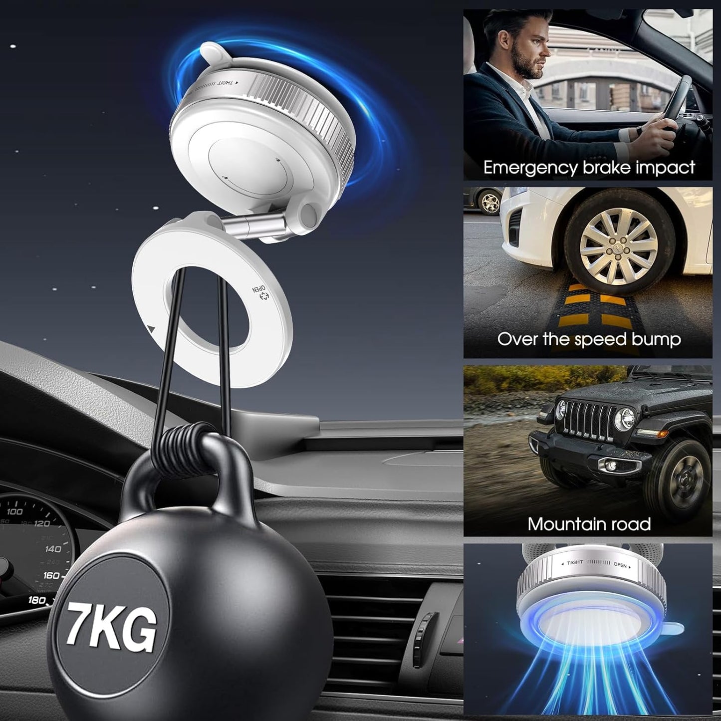 Vakuumski magnetni držali za telefon Woyuosn za avto-SI