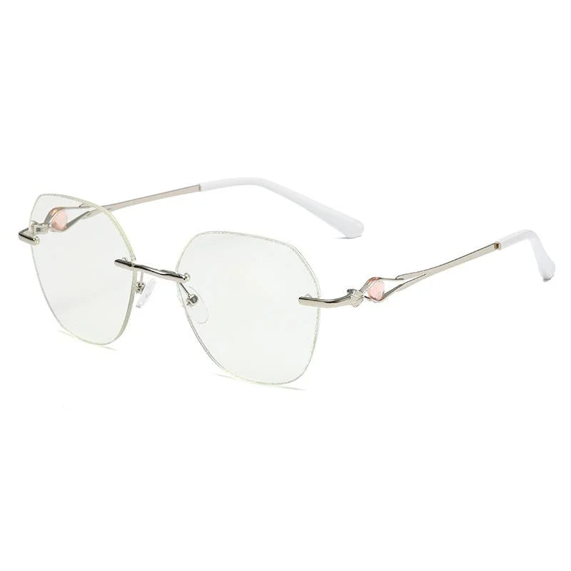 Gafas antirreflejos para mujer con montura de diamante y protección contra la luz azul-ES