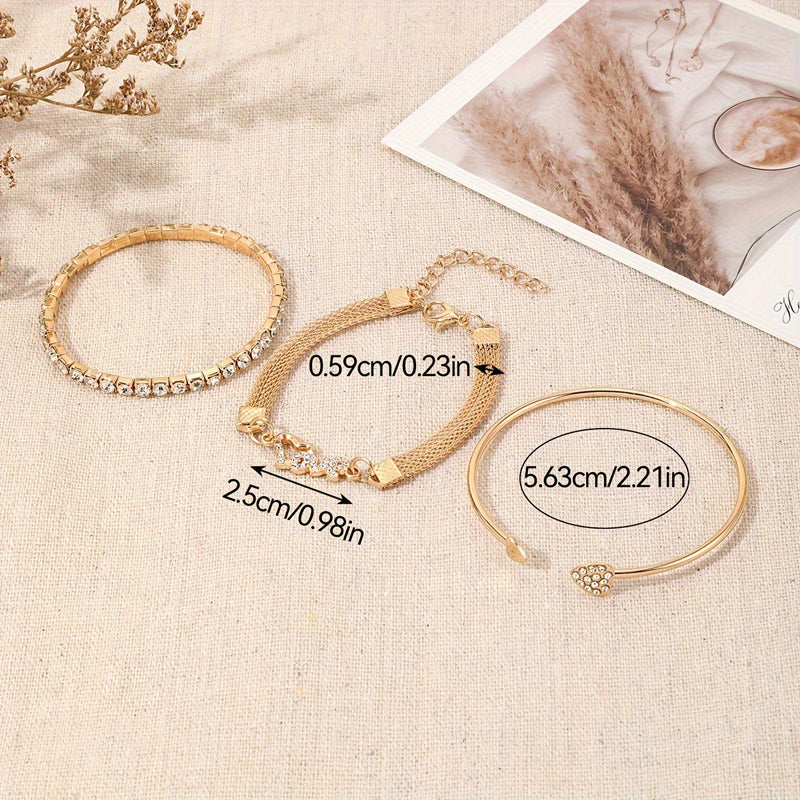 Conjunto de pulseras bohemias de tres piezas-ES
