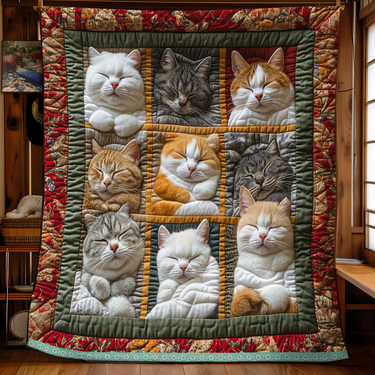 Manta para gato real durmiendo-ES