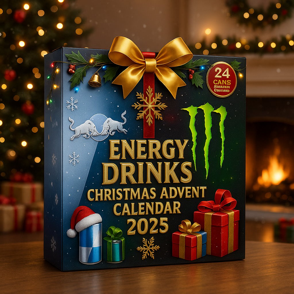 Calendario de Adviento de latas de bebidas energéticas 2025: ¡24 días de coleccionables festivos!-ES
