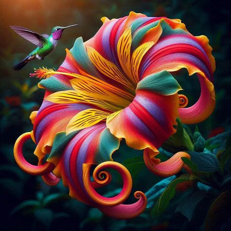 Σπόροι λουλουδιών Rainbow Swirl Spiral – Ένα σπάνιο λουλούδι-GR