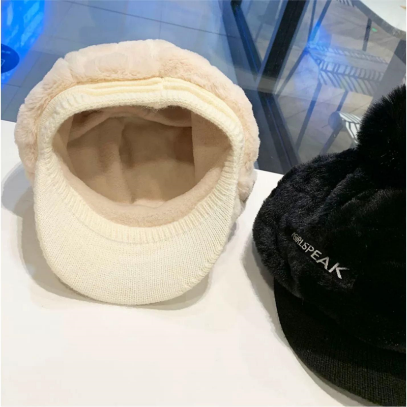 🎁El mejor regalo para ella 🎁👒 - gorro de invierno para mujer con ala corta🥰-ES