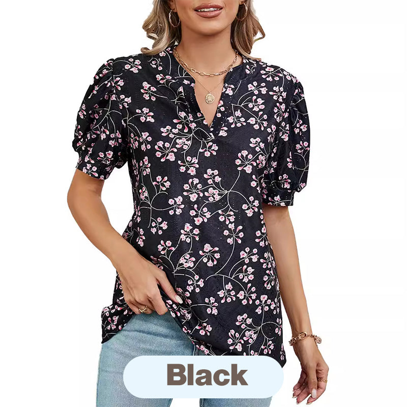 【M-2XL】🌸Γυναικείο Καλοκαιρινό τοπ με λαιμόκοψη-GR