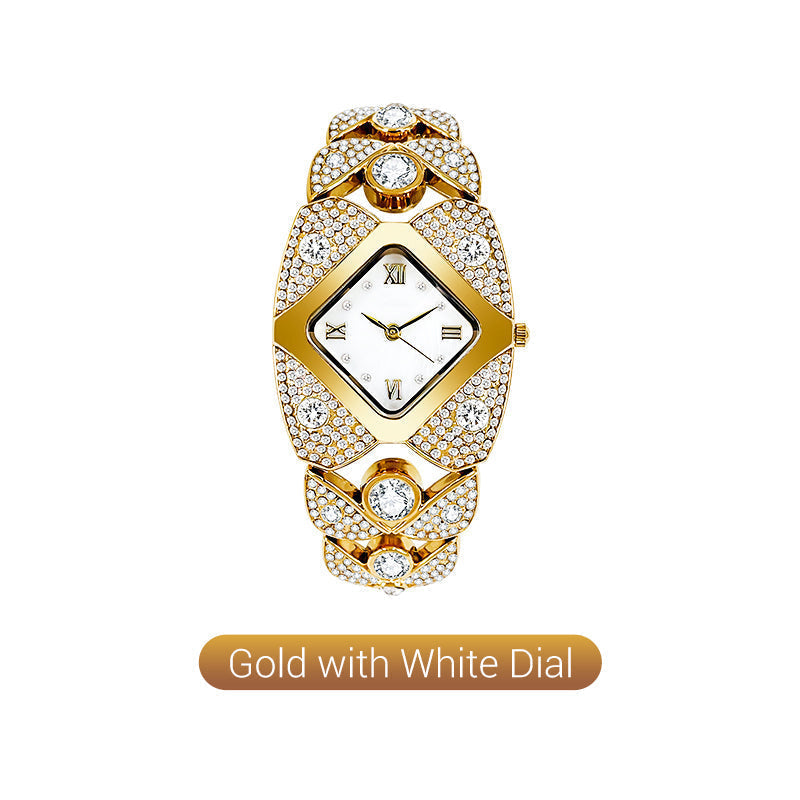 💜Reloj de cuarzo retro con cristales brillantes⌚-ES