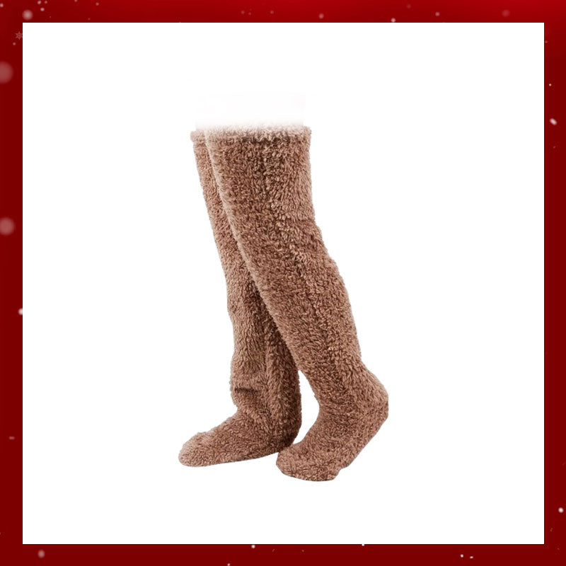Calcetines de plumón de ganso hasta la rodilla para Navidad-ES