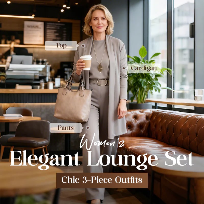 ⏳Oferta especial por tiempo limitado⏰Elegante conjunto de 3 piezas que incluye cárdigan largo, top y pantalón💞-ES