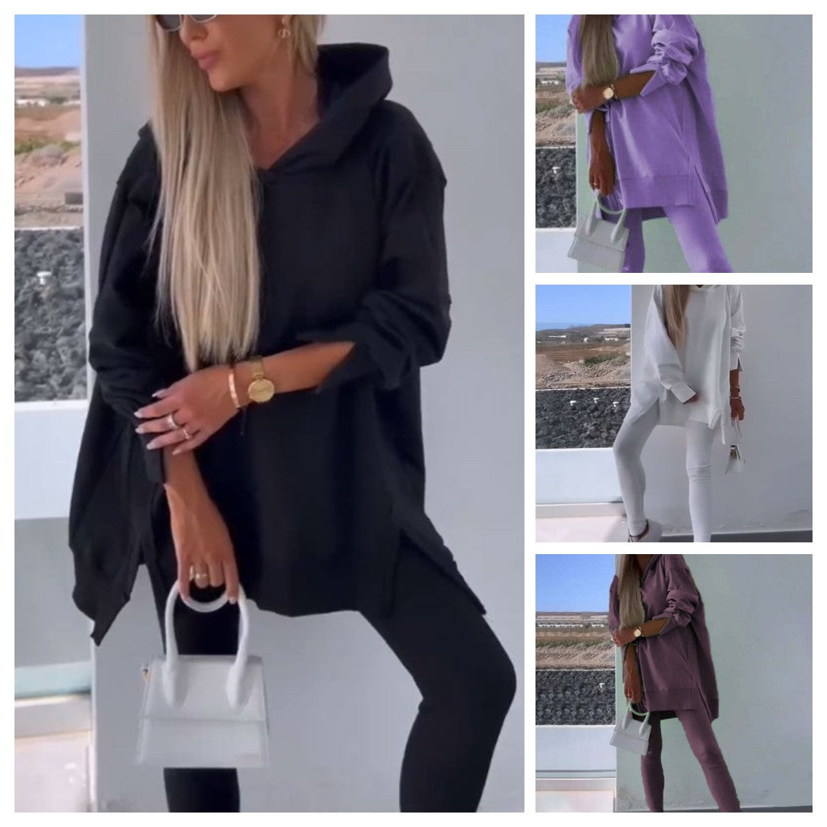 ✨2024 Nauji produktai💖 Hoodie and Jogger Leggings 2 dalių rinkinys-LT