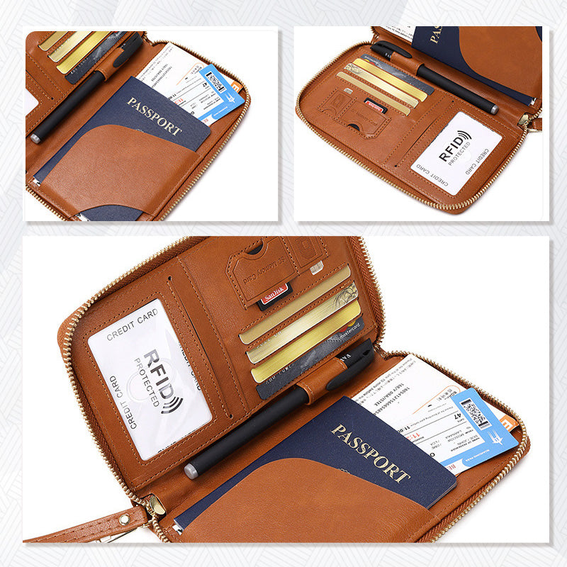 🧳2025 Obligación Turística✈️Cartera para Pasaporte RFID Multifuncional-ES