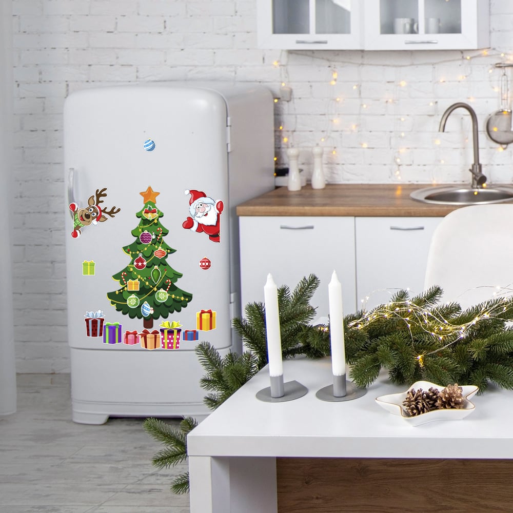🎁🎅 Μαγνητικό αυτοκόλλητο με χριστουγεννιάτικο θέμα🎄-GR