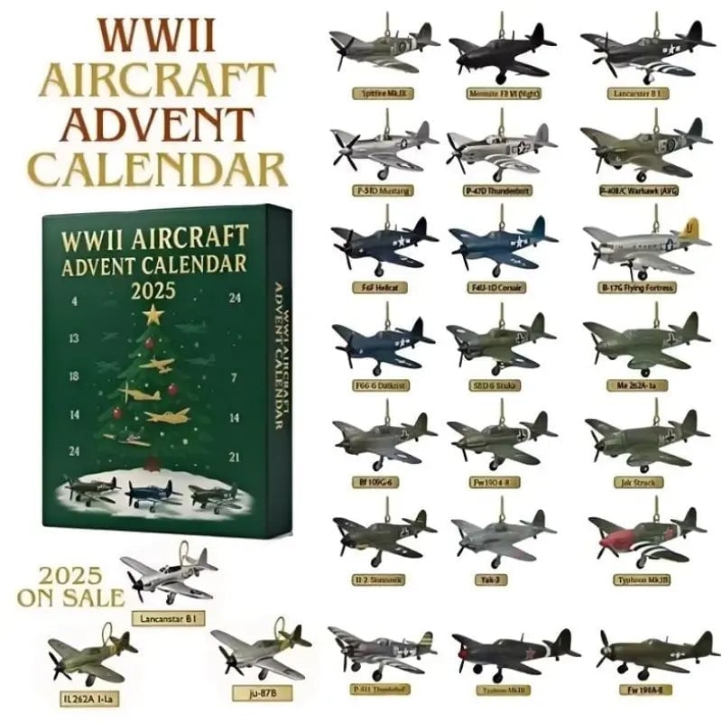 Calendario de Adviento de Aviones 2025 Avión de la Segunda Guerra Mundial-ES