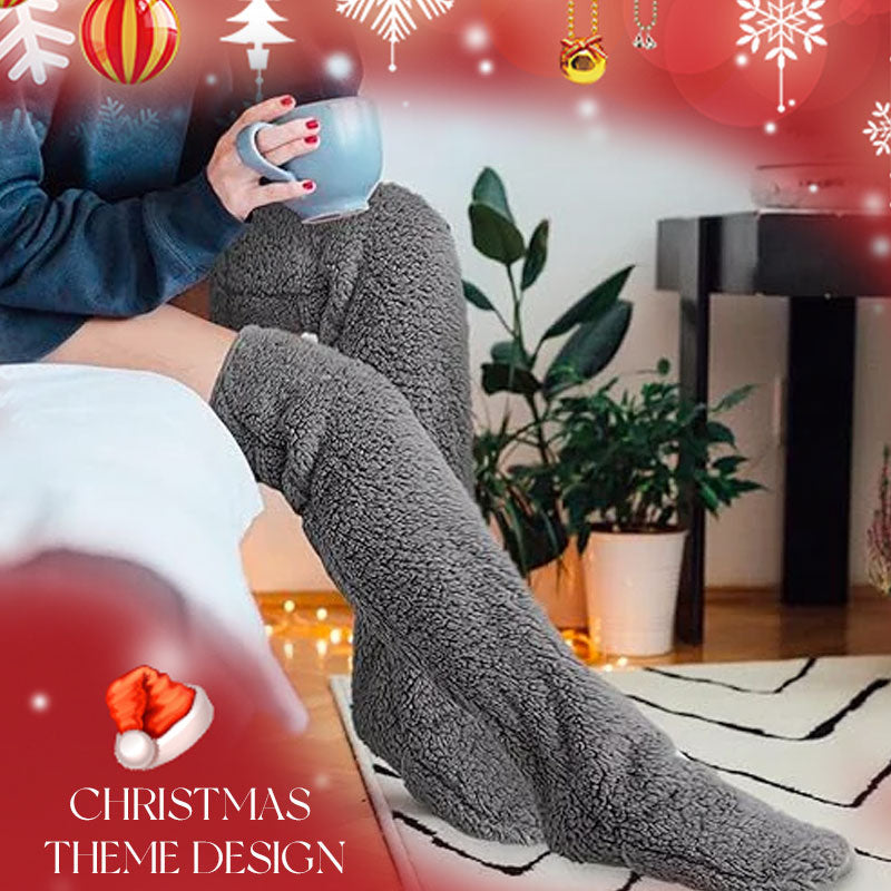 Calcetines de plumón de ganso hasta la rodilla para Navidad-ES