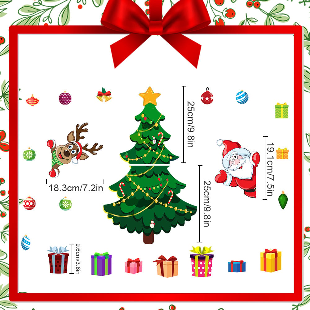 🎁🎅 Μαγνητικό αυτοκόλλητο με χριστουγεννιάτικο θέμα🎄-GR
