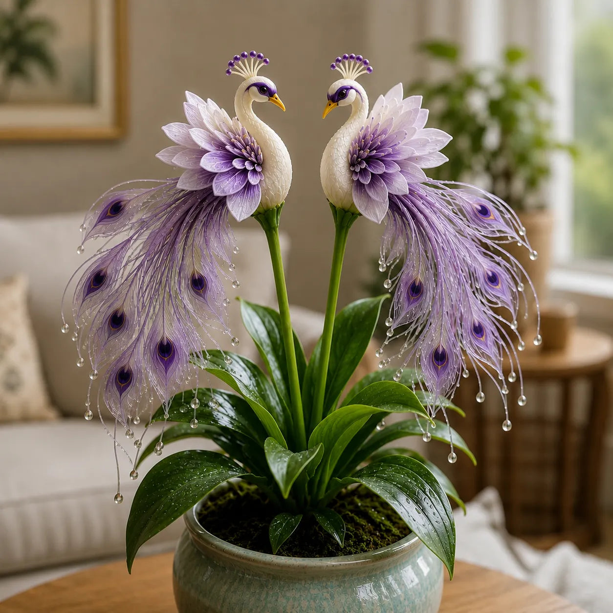 🦚 Peacock orchidėjų svogūnėliai – gyvas brangakmenis ✨-LT
