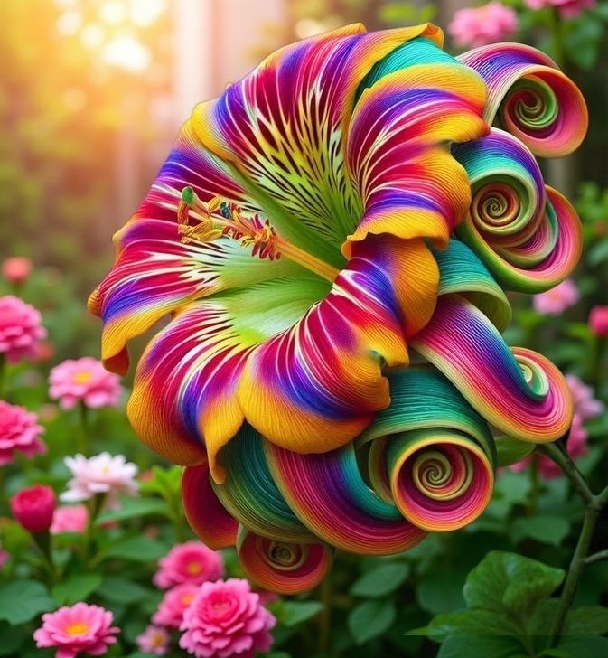 🌈Semena cveta mavrične spirale - redka roža-SI