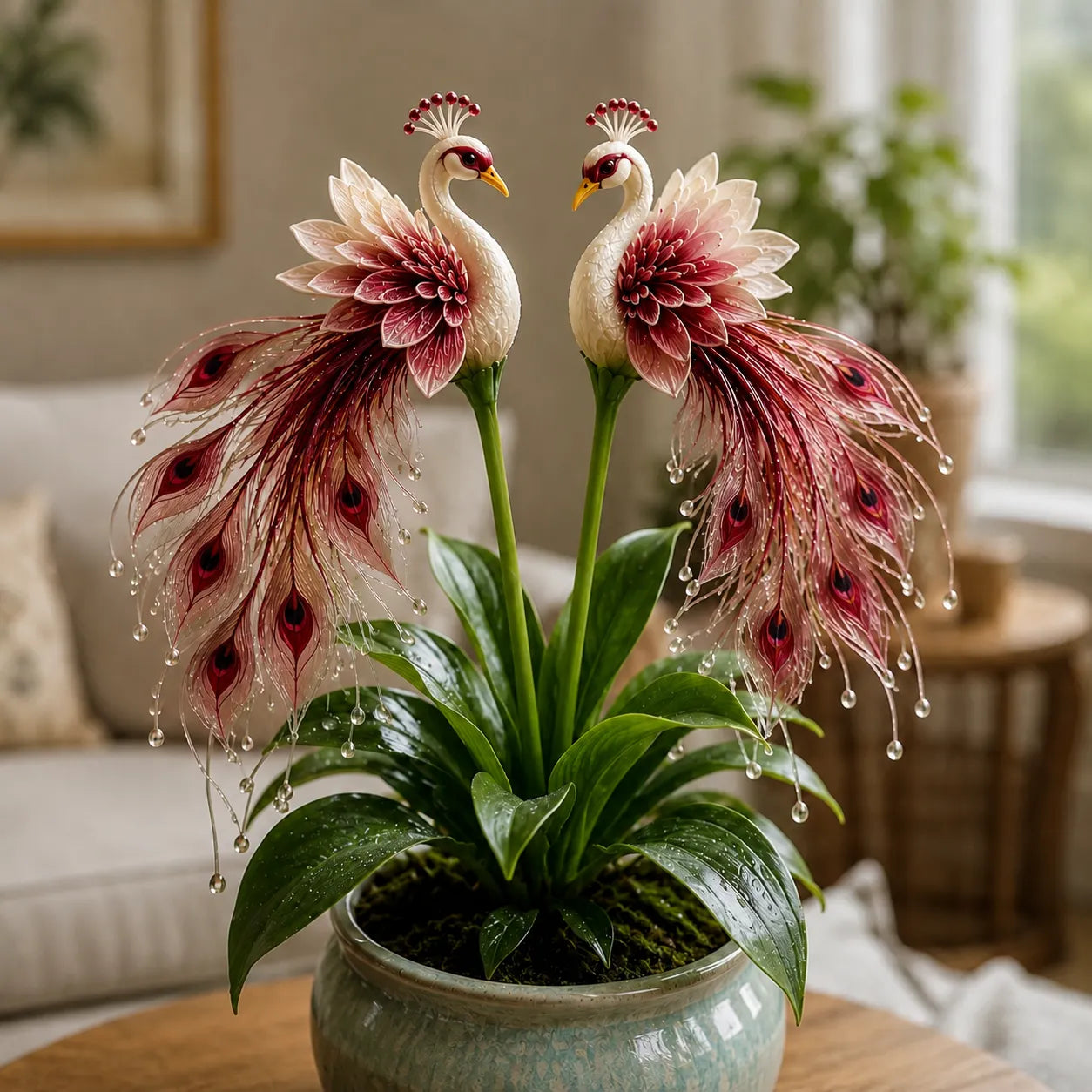 🦚 Peacock orchidėjų svogūnėliai – gyvas brangakmenis ✨-LT