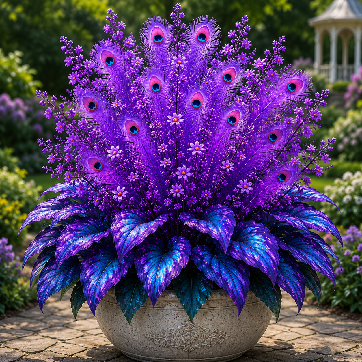 🔥 Sutaupykite 50 %🦚Peacock Flame Hosta svogūnėliai – vešlūs pavėsį mėgstantys augalai sodui ir namams-LT