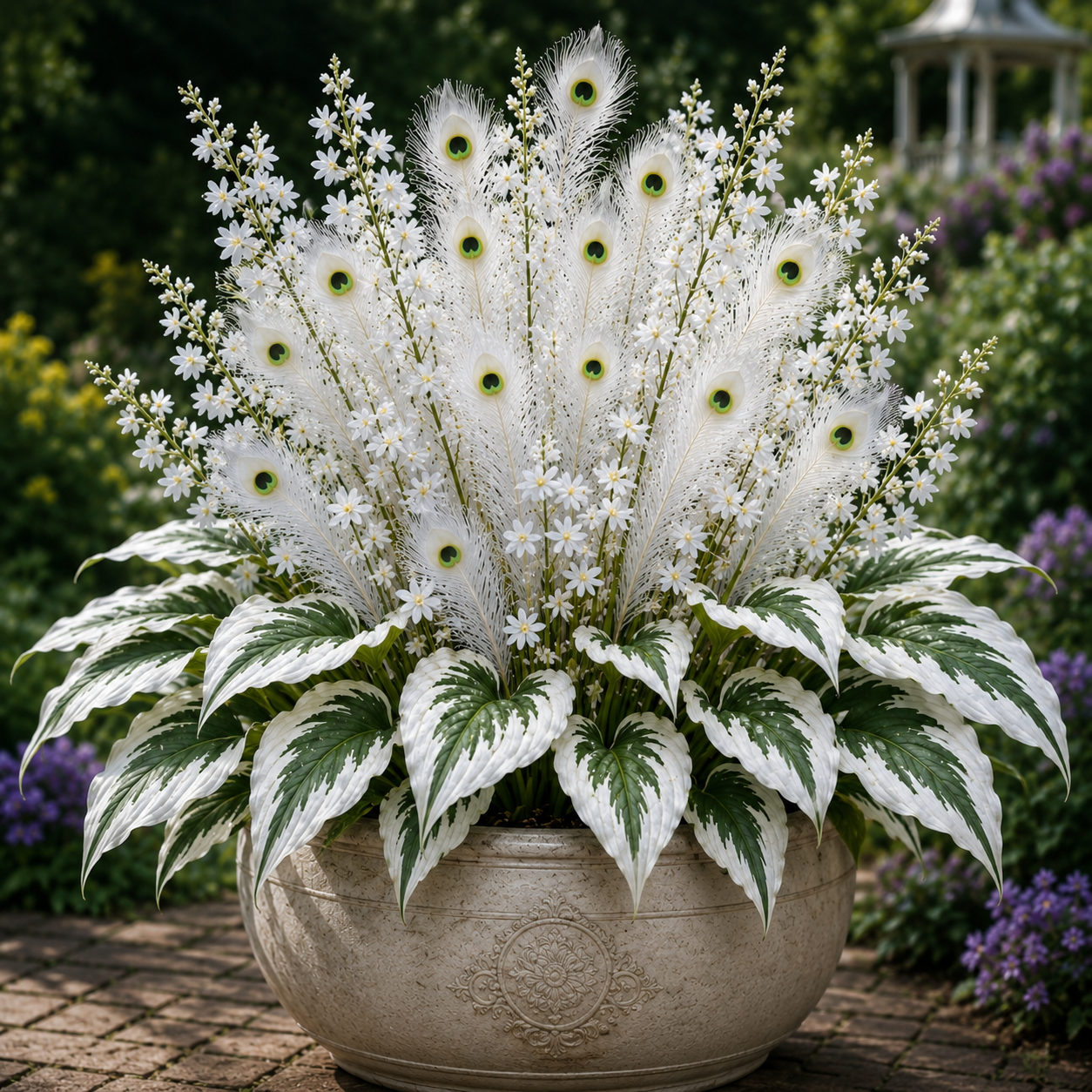 🔥 Sutaupykite 50 %🦚Peacock Flame Hosta svogūnėliai – vešlūs pavėsį mėgstantys augalai sodui ir namams-LT