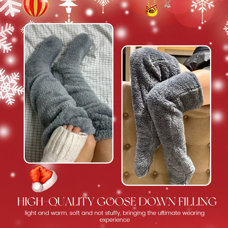 Calcetines de plumón de ganso hasta la rodilla para Navidad-ES