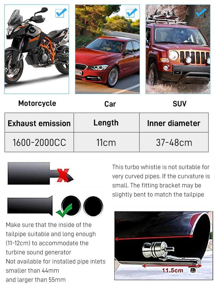 Tubo de escape súper silencioso (para automóvil, motocicleta)-ES