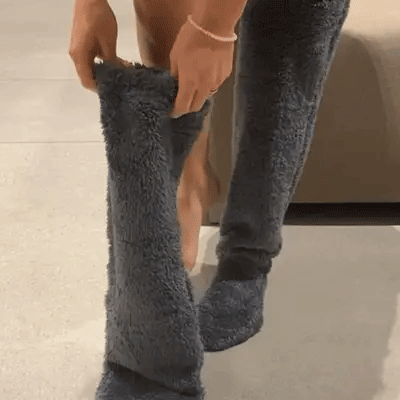 Calcetines de plumón de ganso hasta la rodilla para Navidad-ES
