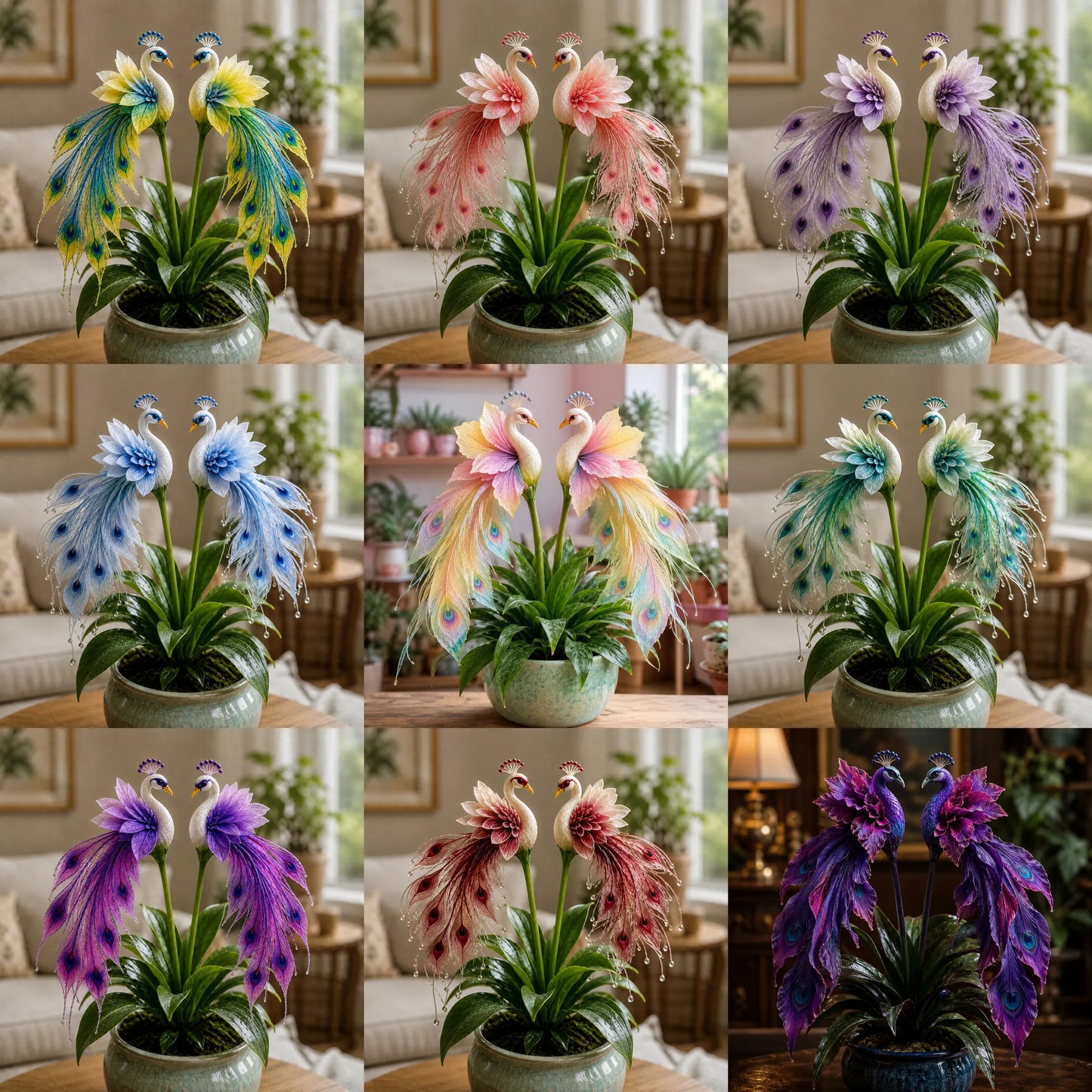 🦚 Peacock orchidėjų svogūnėliai – gyvas brangakmenis ✨-LT