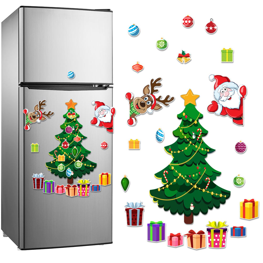 🎁🎅 Μαγνητικό αυτοκόλλητο με χριστουγεννιάτικο θέμα🎄-GR