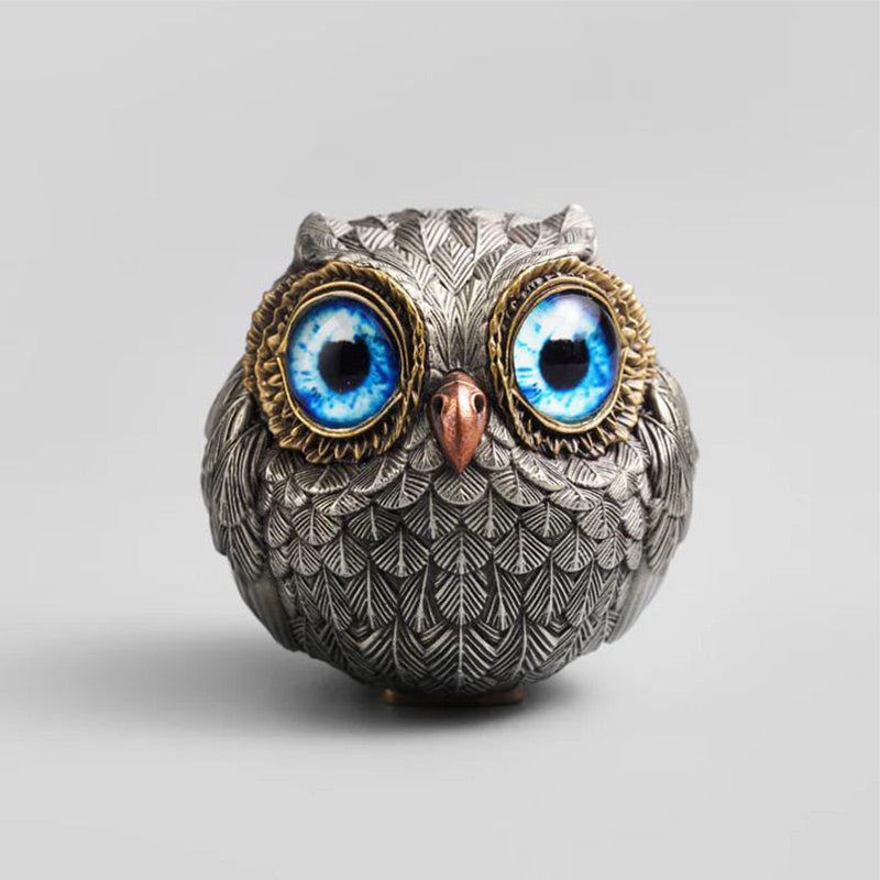 🦉Realistinė laimingos pelėdos sargo figūrėlė-LT