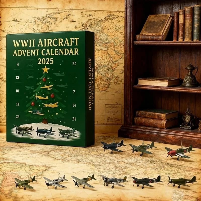 Calendario de Adviento de Aviones 2025 Avión de la Segunda Guerra Mundial-ES