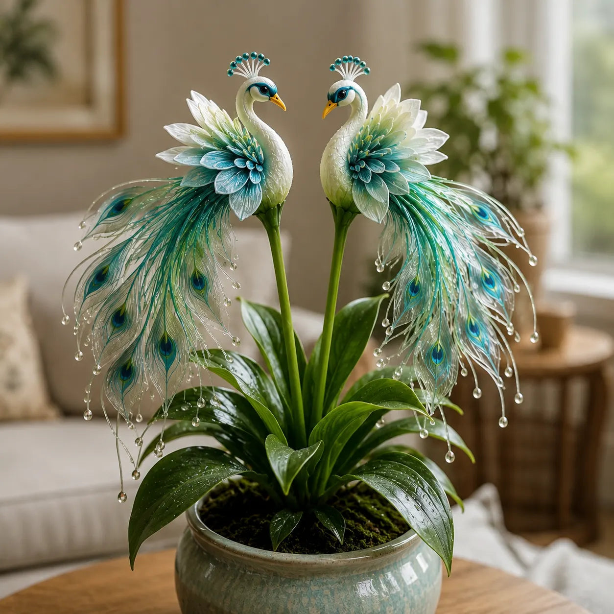 🦚 Peacock orchidėjų svogūnėliai – gyvas brangakmenis ✨-LT