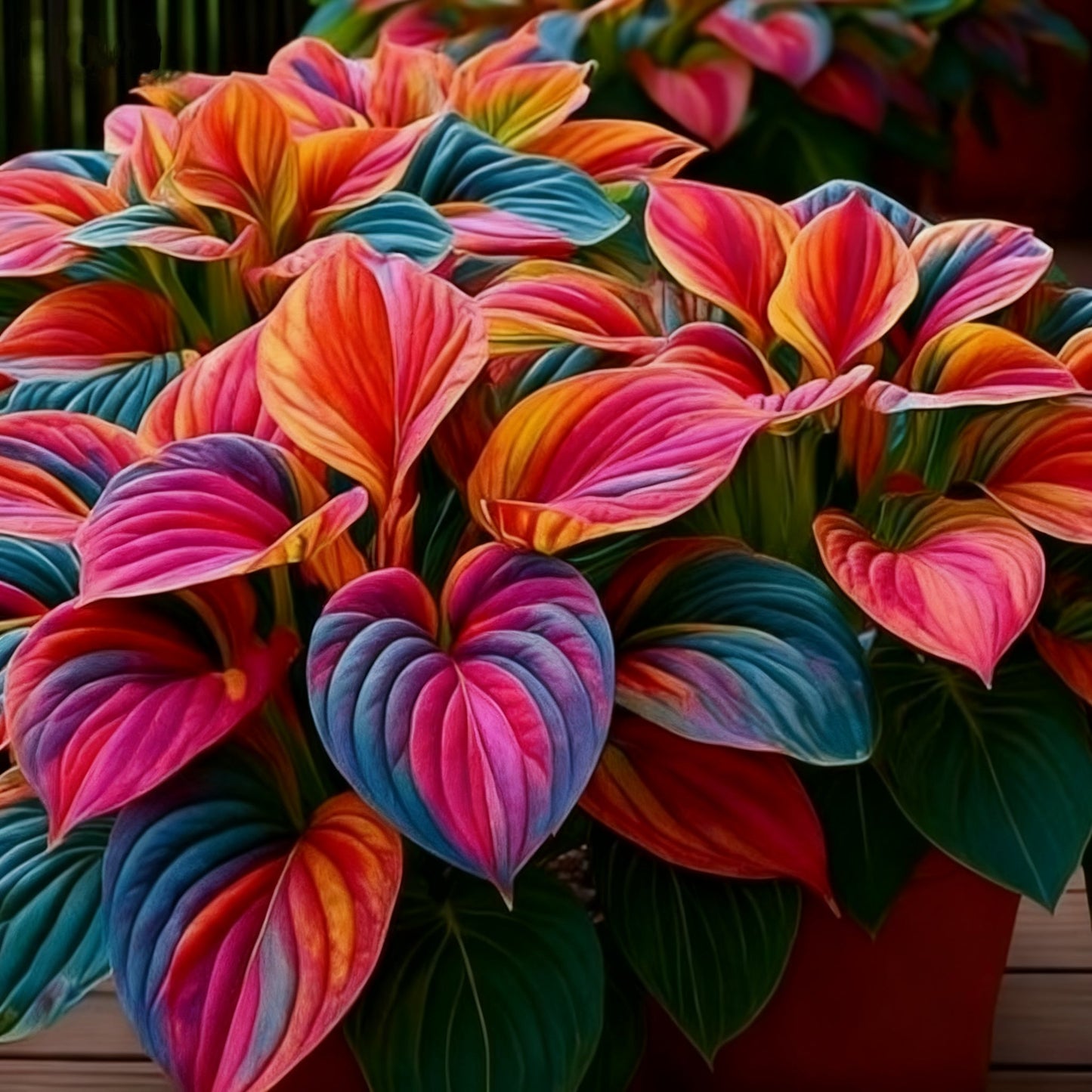 🌈🔥 Hoste z mavričnim plamenom v omejeni izdaji - redko večbarvno listje, ekskluzivno v naši trgovini 🌸-SI