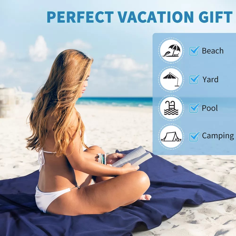 🏖️🌞 Πετσέτα ηλιοθεραπείας σε τσάντα με τσέπες αποθήκευσης💦-GR