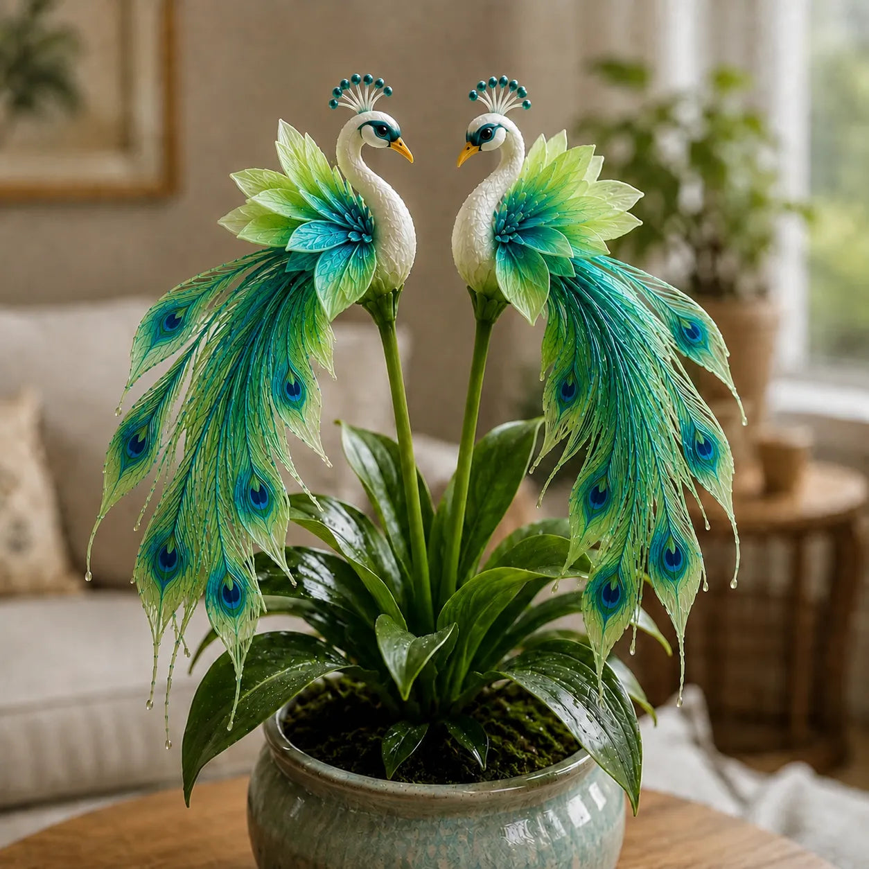 🦚 Peacock orchidėjų svogūnėliai – gyvas brangakmenis ✨-LT