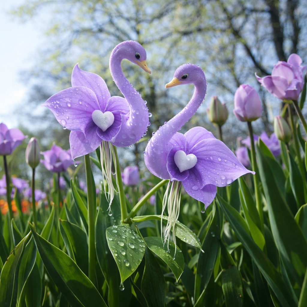 🔥 Pomladna razprodaja -50%! ✨ Očarljive rože "Purple Swan Blossom" – edinstvena lepotica za vaš vrt-SI