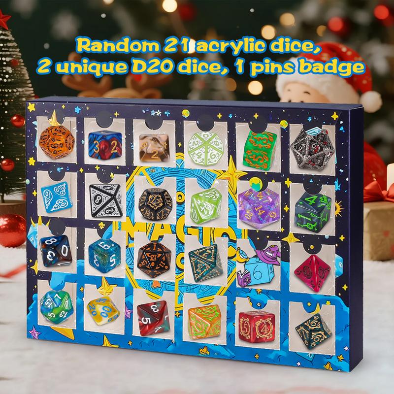 🔥PASKUTINĖ DIENA 49% NUOLAIDA - 🎄🎲Advento kalendorius su kalėdiniais kauliukais 2025 metams - su 24 skylutėmis, pridėtu antspaudu-LT