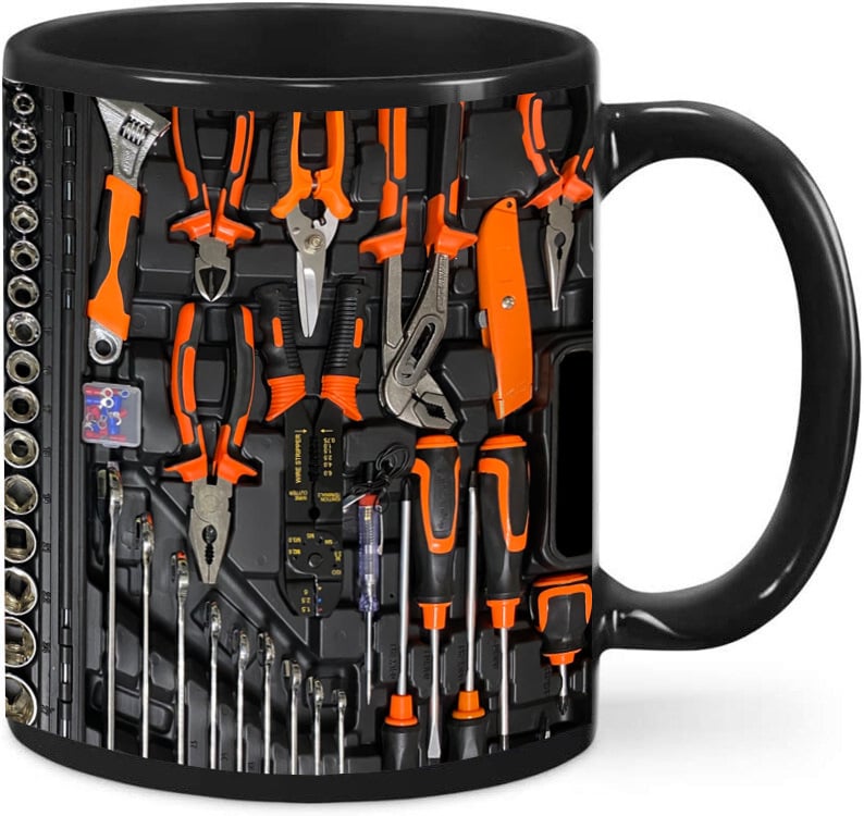 ⚡KIBER PIRMADIENIO IŠPARDAVIMAS🔧⚡Mechaniko įrankių dėžės puodelis🍵-LT