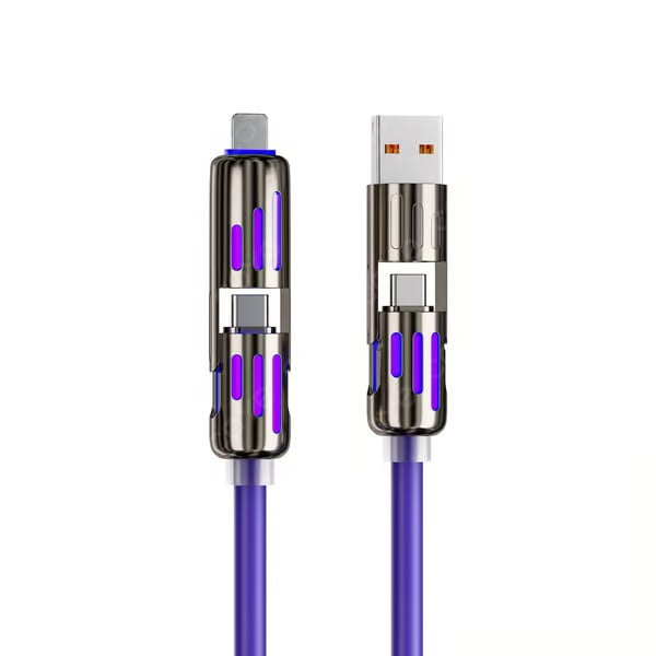 🔥4 viename USB įkrovimo laidas, greitas įkrovimas⚡-LT
