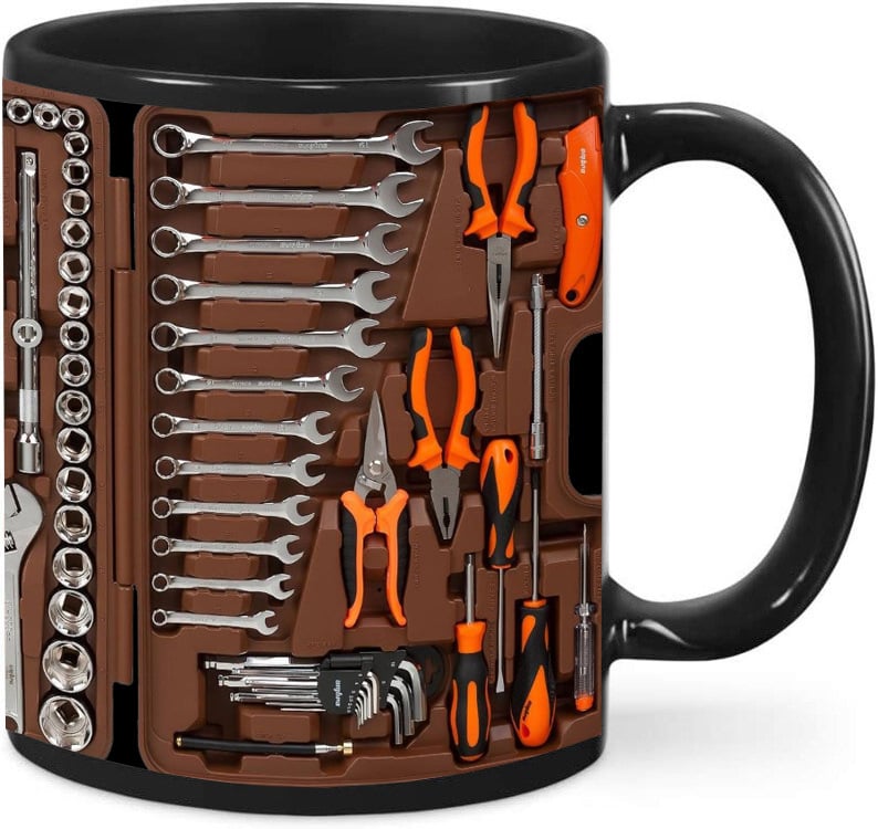 ⚡KIBER PIRMADIENIO IŠPARDAVIMAS🔧⚡Mechaniko įrankių dėžės puodelis🍵-LT