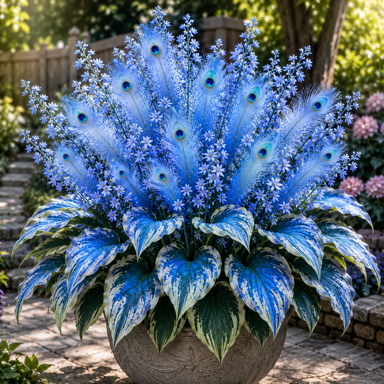 🔥 Sutaupykite 50 %🦚Peacock Flame Hosta svogūnėliai – vešlūs pavėsį mėgstantys augalai sodui ir namams-LT