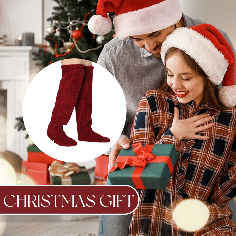 Calcetines de plumón de ganso hasta la rodilla para Navidad-ES