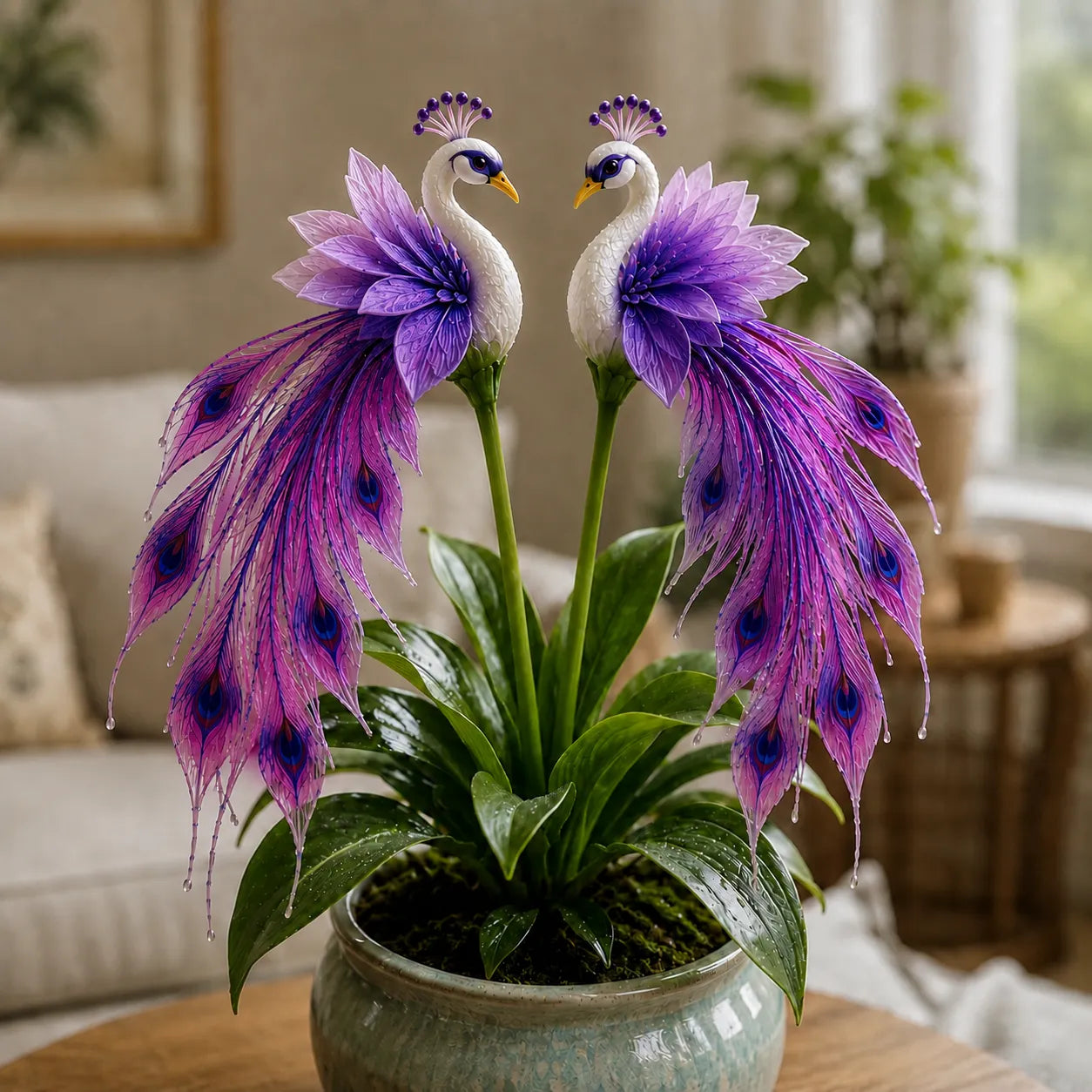 🦚 Peacock orchidėjų svogūnėliai – gyvas brangakmenis ✨-LT