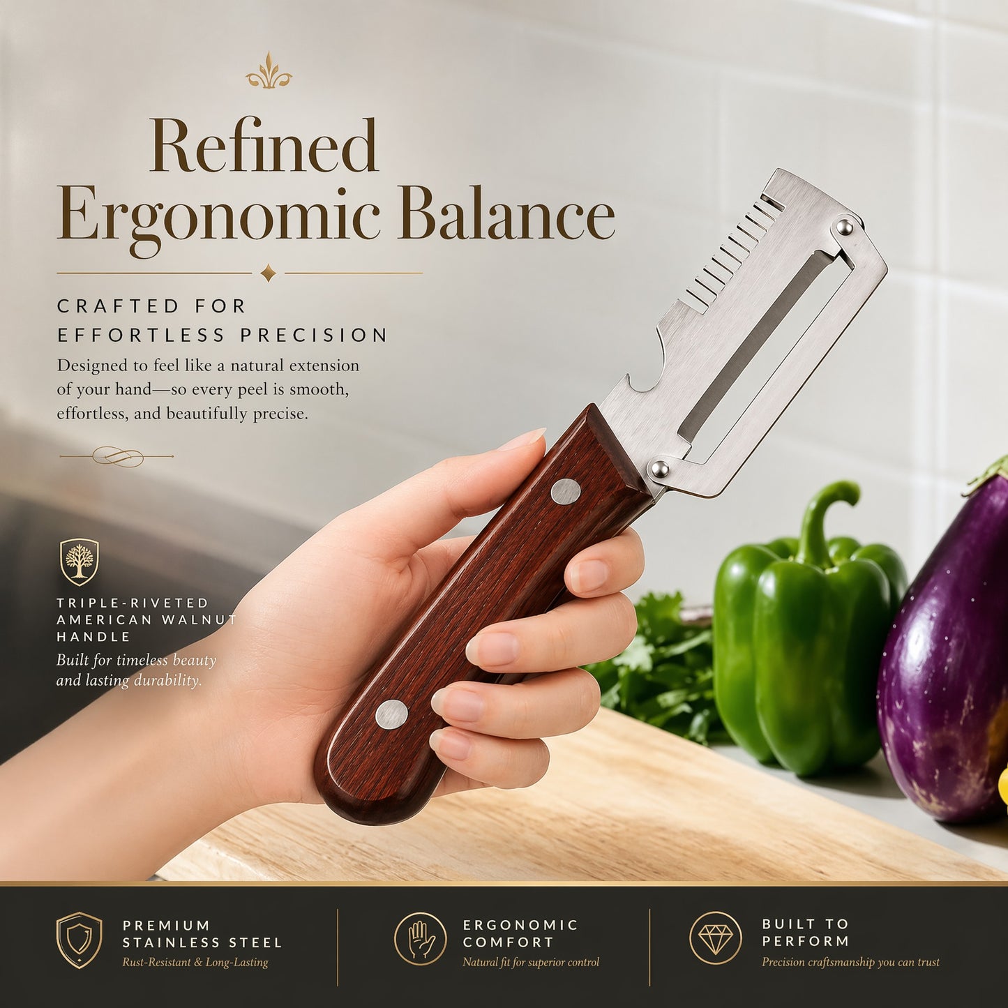 Colección Heritage: Set culinario multifuncional 3 en 1 Artisan-ES