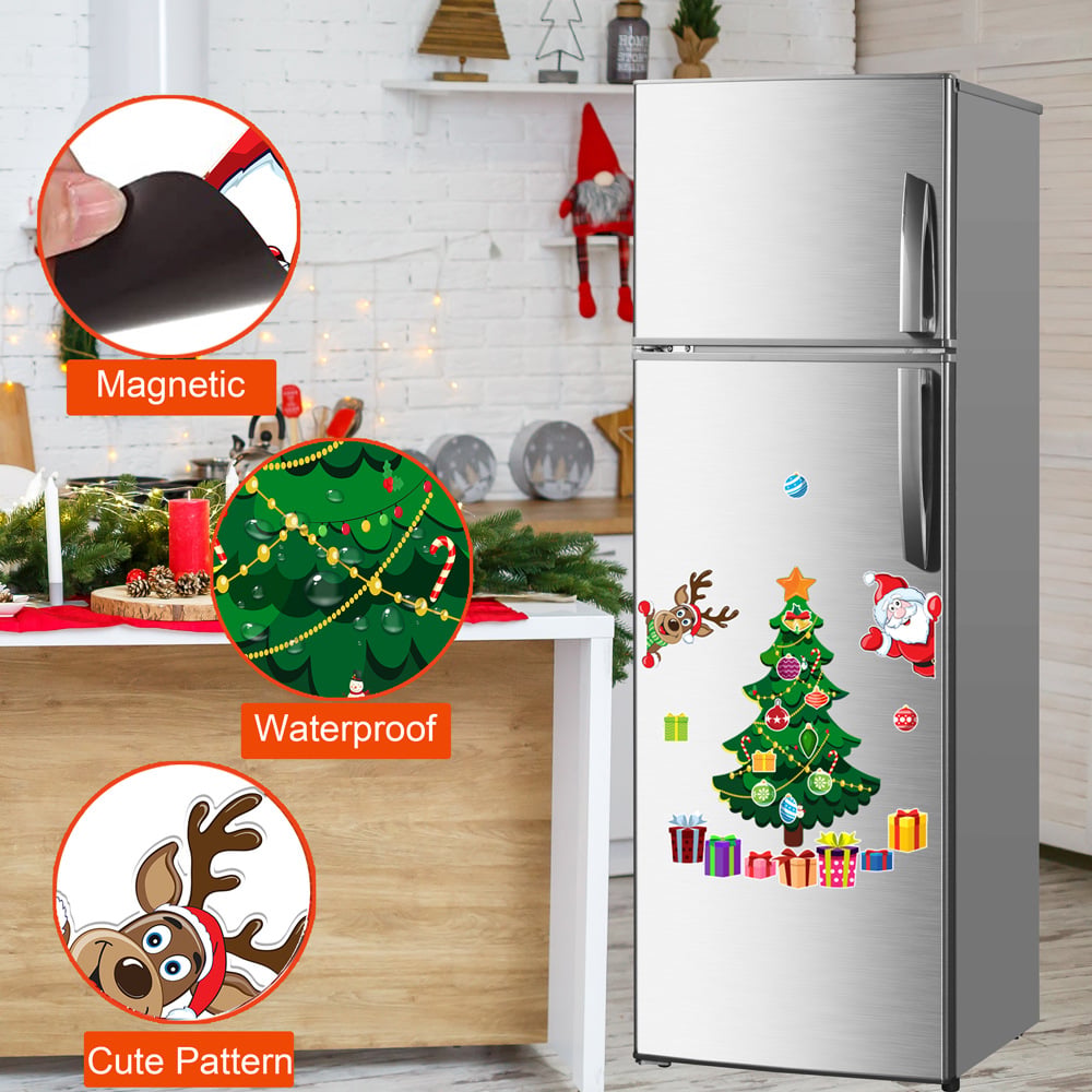 🎁🎅 Μαγνητικό αυτοκόλλητο με χριστουγεννιάτικο θέμα🎄-GR