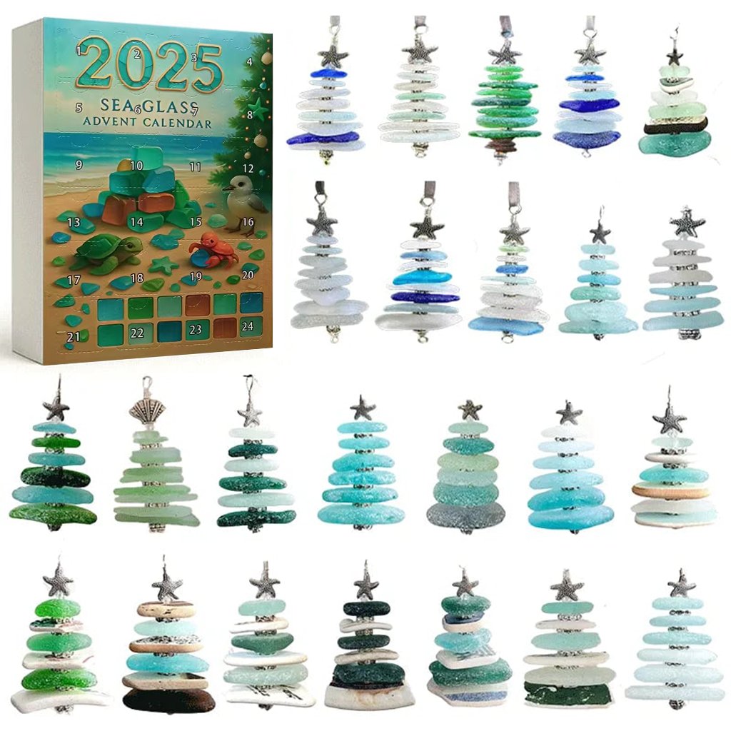 🌊✨Ακρυλικό Ημερολόγιο Advent με Εφέ Χριστουγεννιάτικου Δέντρου 🎄❄️-GR