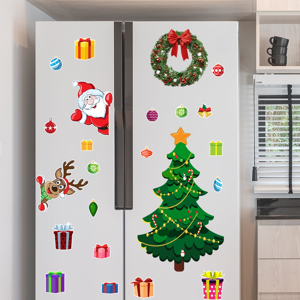 🎁🎅 Μαγνητικό αυτοκόλλητο με χριστουγεννιάτικο θέμα🎄-GR