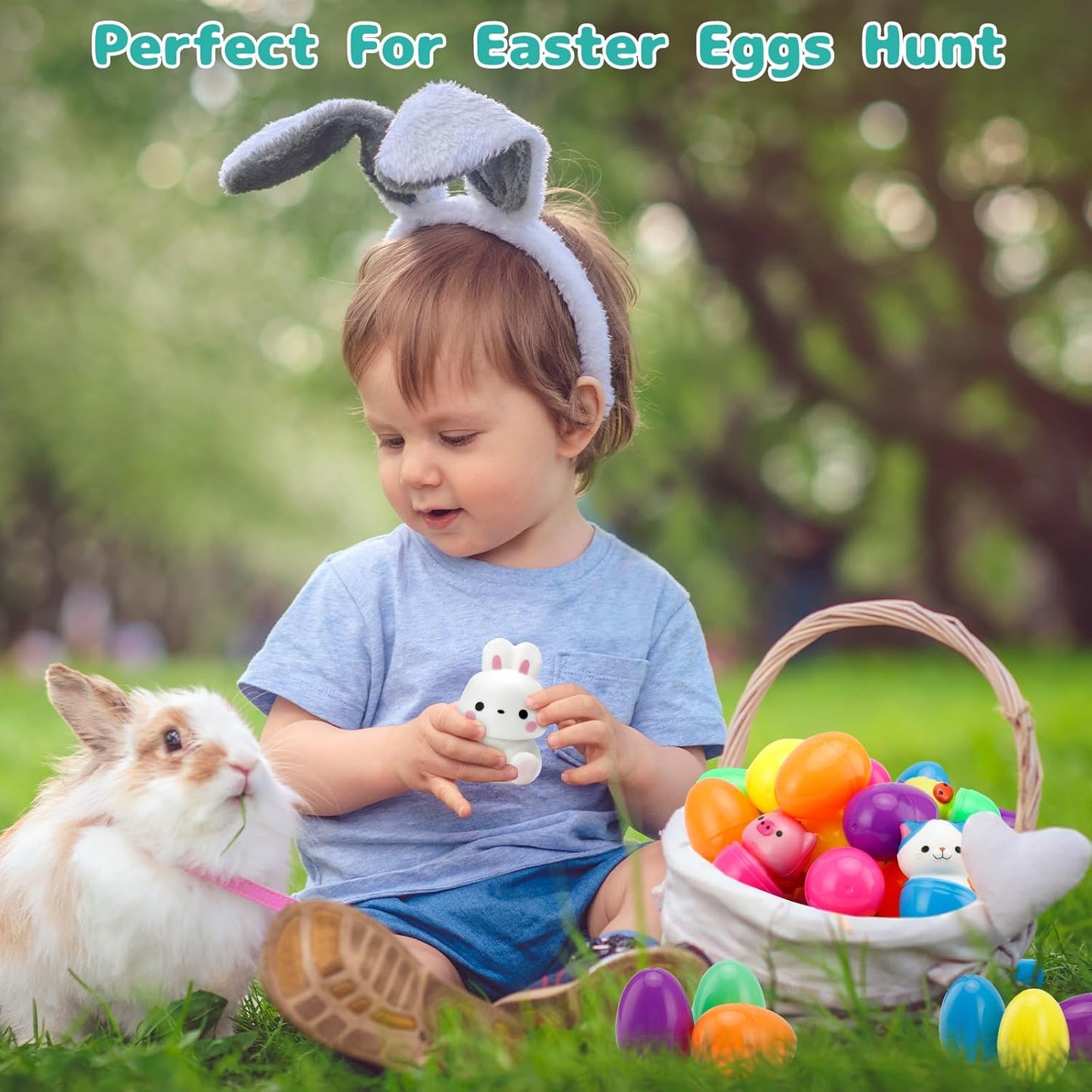 🎁 12/24 unidades de juguetes blandos pre-rellenos de huevos de Pascua de crecimiento lento-ES