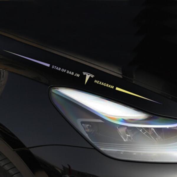 Pegatinas reflectantes láser de colores 3D para coche, 4 unidades-ES