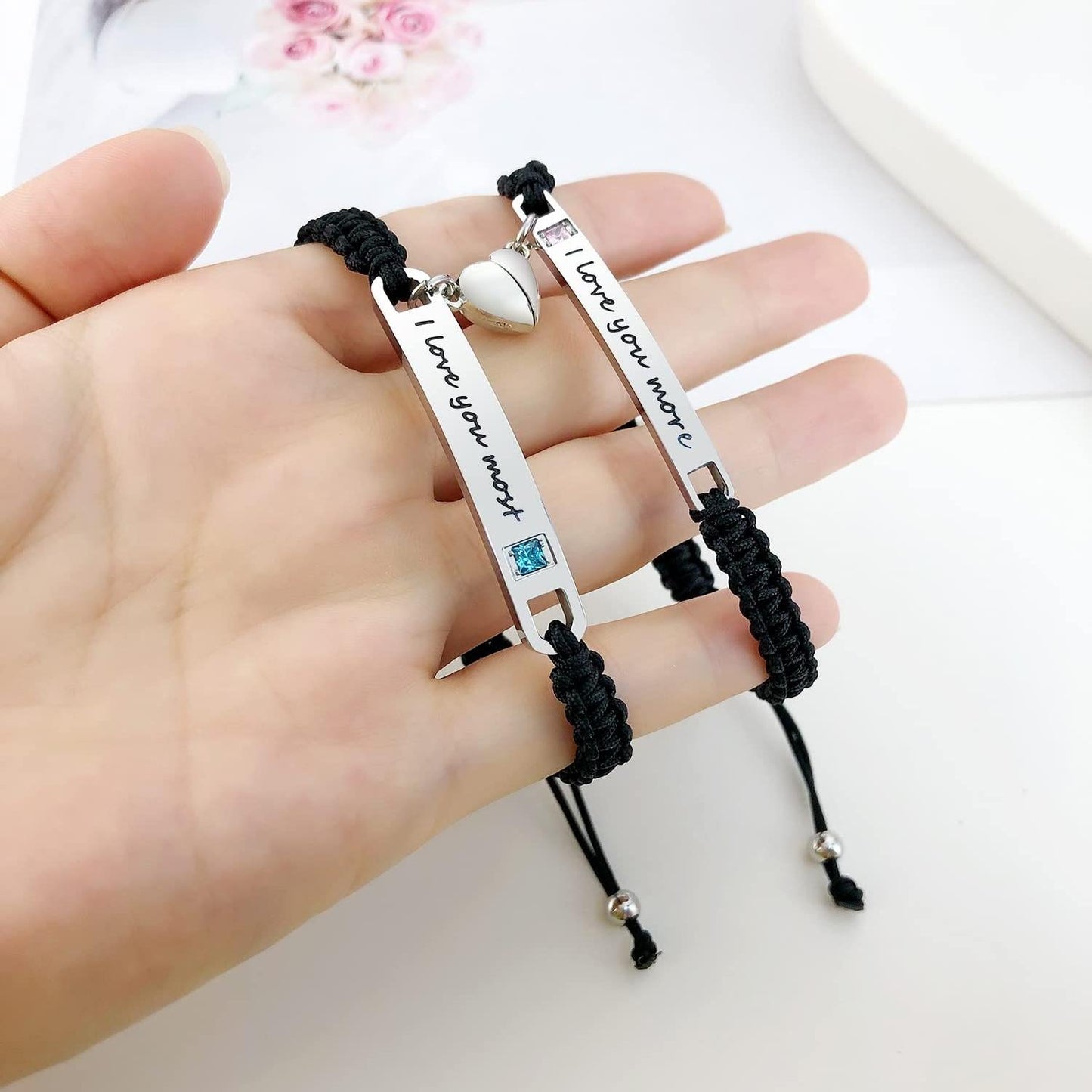 🔥OFERTA ESPECIAL - 50% DE DESCUENTO🔥 Conjunto de pulseras trenzadas ajustables con forma de corazón-ES