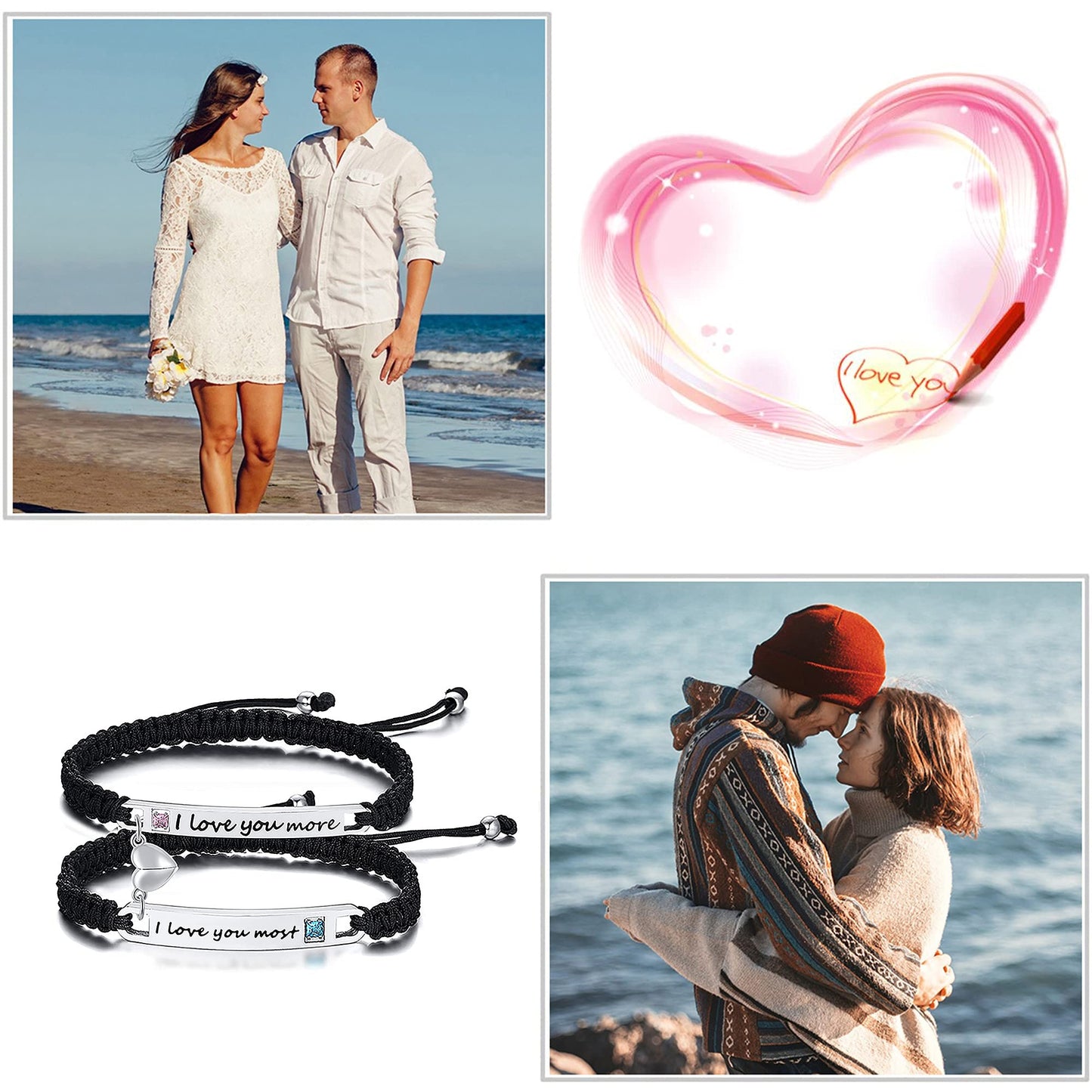 🔥OFERTA ESPECIAL - 50% DE DESCUENTO🔥 Conjunto de pulseras trenzadas ajustables con forma de corazón-ES